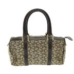 CELINE C Macadam Canvas Boston Bag Brown  7600