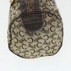 CELINE C Macadam Canvas Boston Bag Brown  7600
