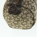 CELINE C Macadam Canvas Boston Bag Brown  7600
