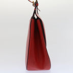CELINE Shoulder Bag Leather Red  7778