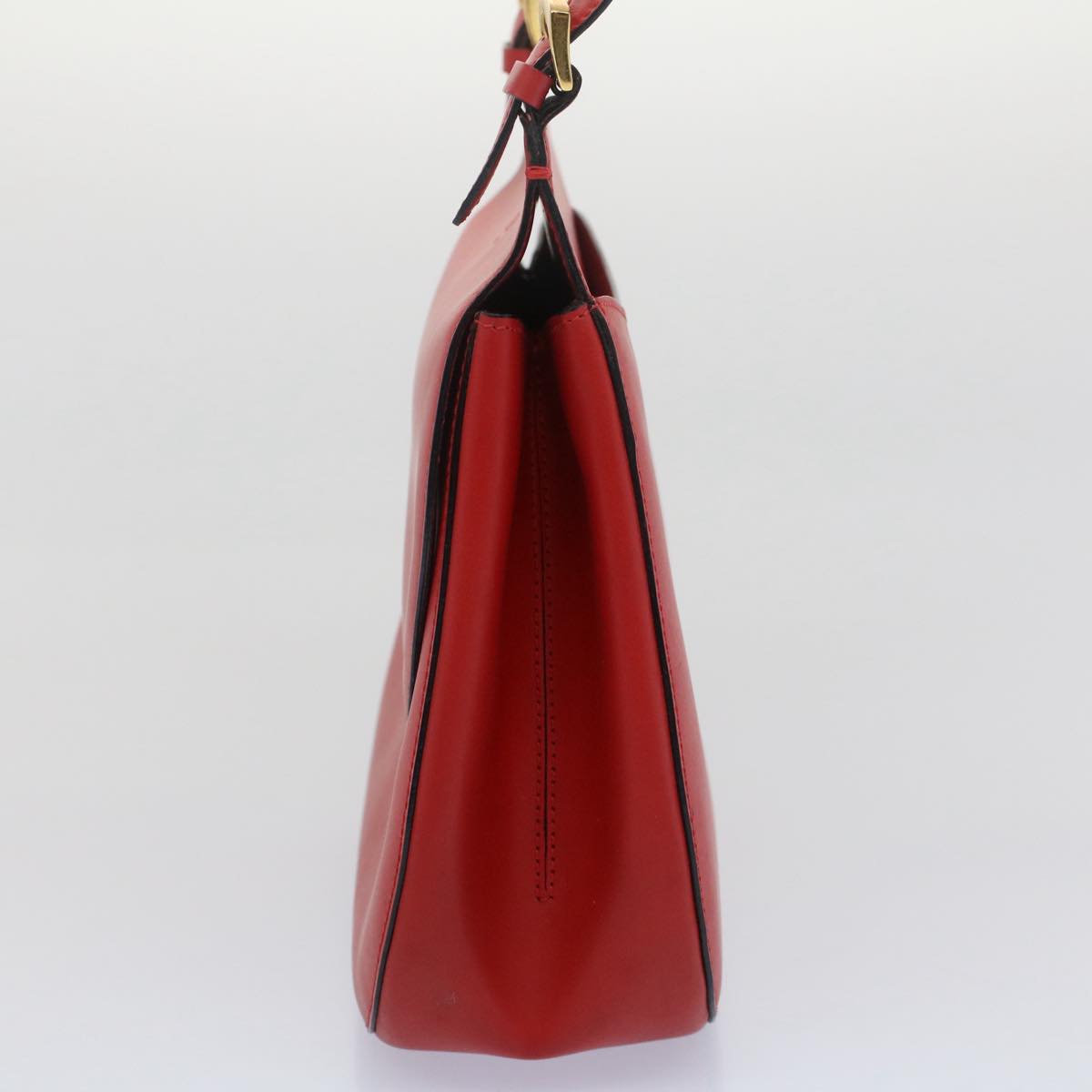 CELINE Shoulder Bag Leather Red  7778