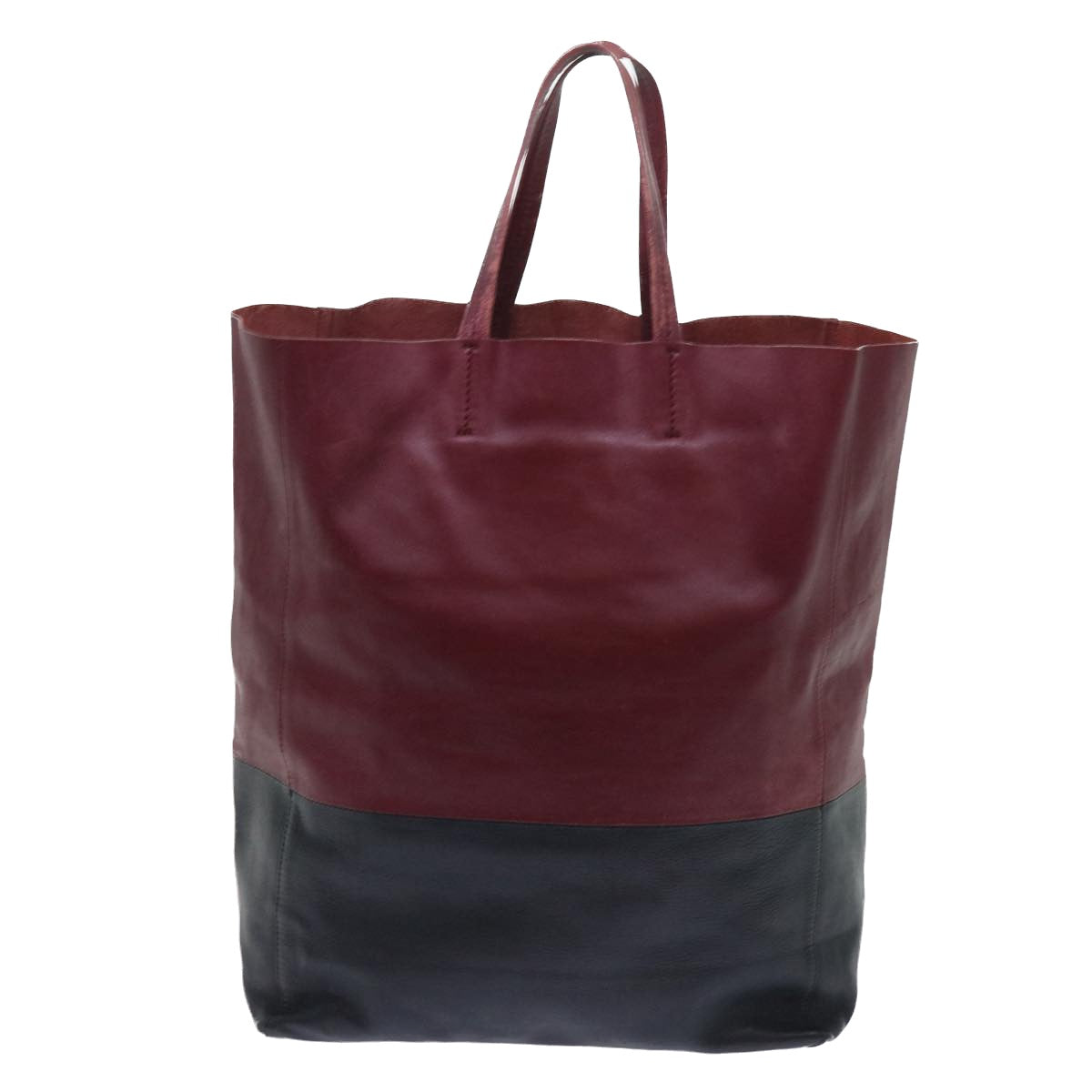 CELINE Tote Bag Leather Wine Red  7779