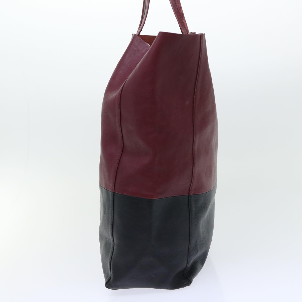 CELINE Tote Bag Leather Wine Red  7779