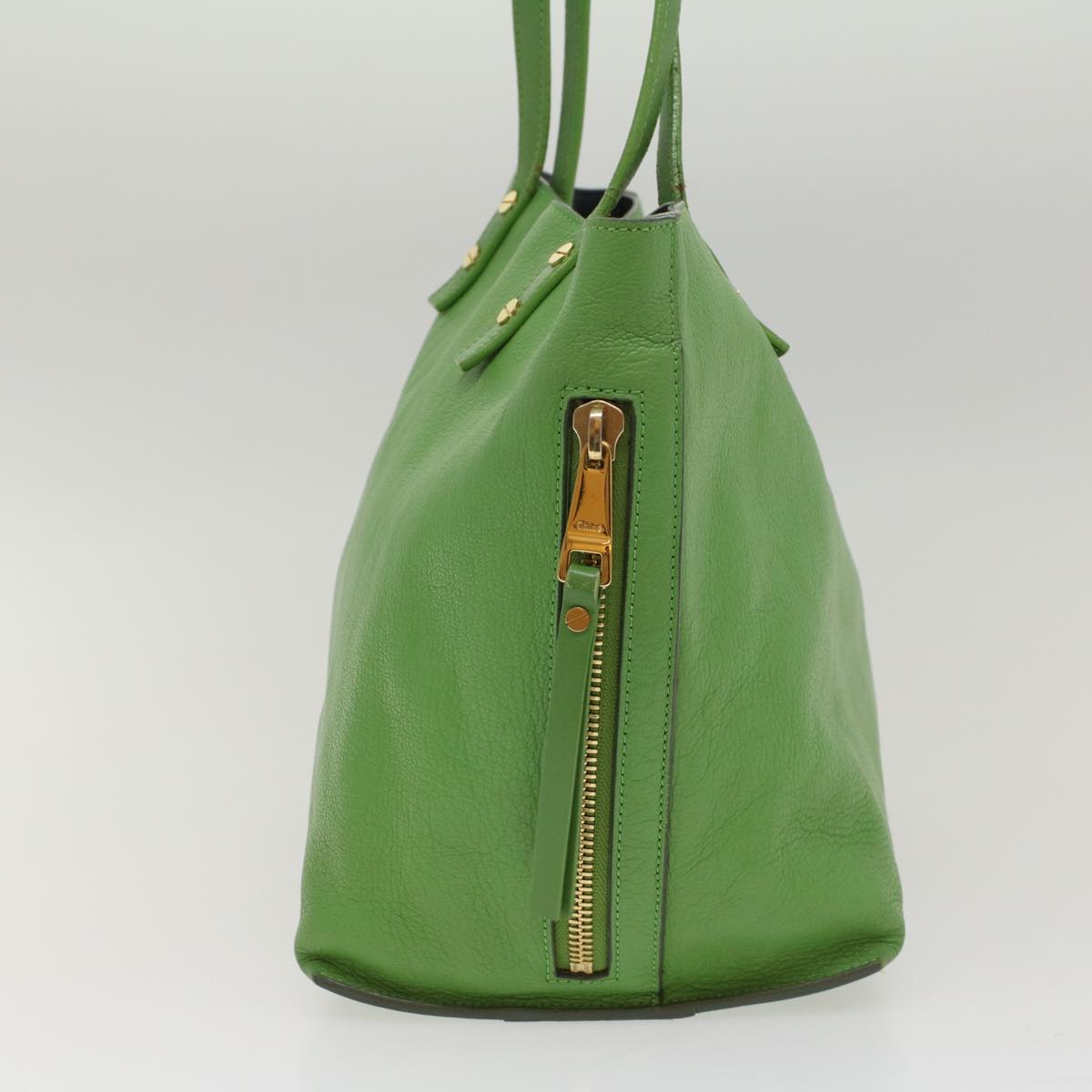 Chloe Shoulder Bag Leather Green bs7864