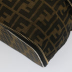 FENDI Zucca Canvas Vanity Cosmetic Pouch Black Brownbs7906