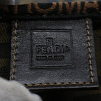 FENDI Zucca Canvas Vanity Cosmetic Pouch Black Brownbs7906