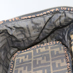 FENDI Zucca Canvas Vanity Cosmetic Pouch Black Brownbs7906