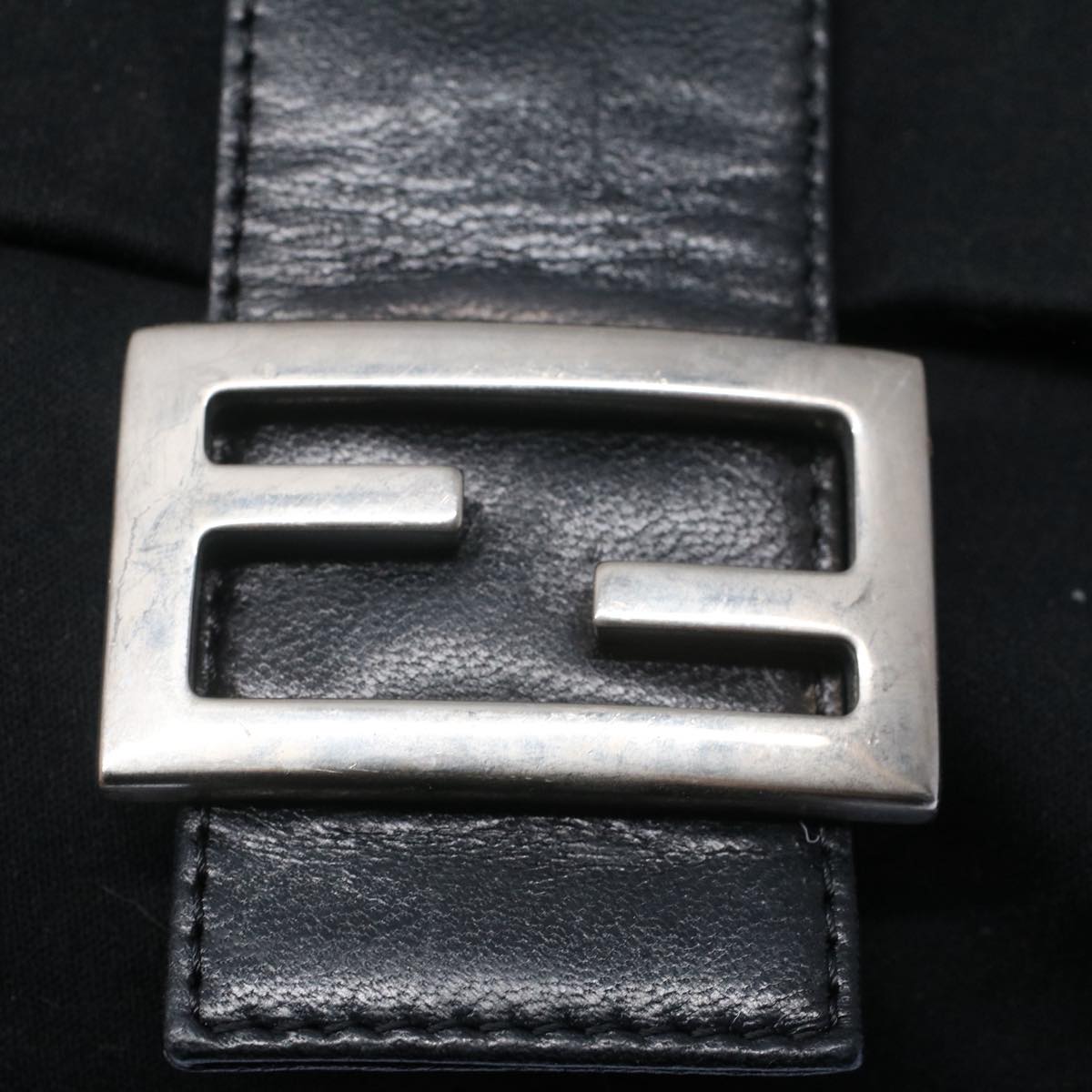 FENDI Mamma Baguette Shoulder Bag Nylon Black 2355 26325 009bs7910