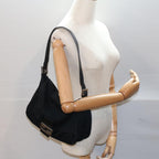 FENDI Mamma Baguette Shoulder Bag Nylon Black 2355 26325 009bs7910
