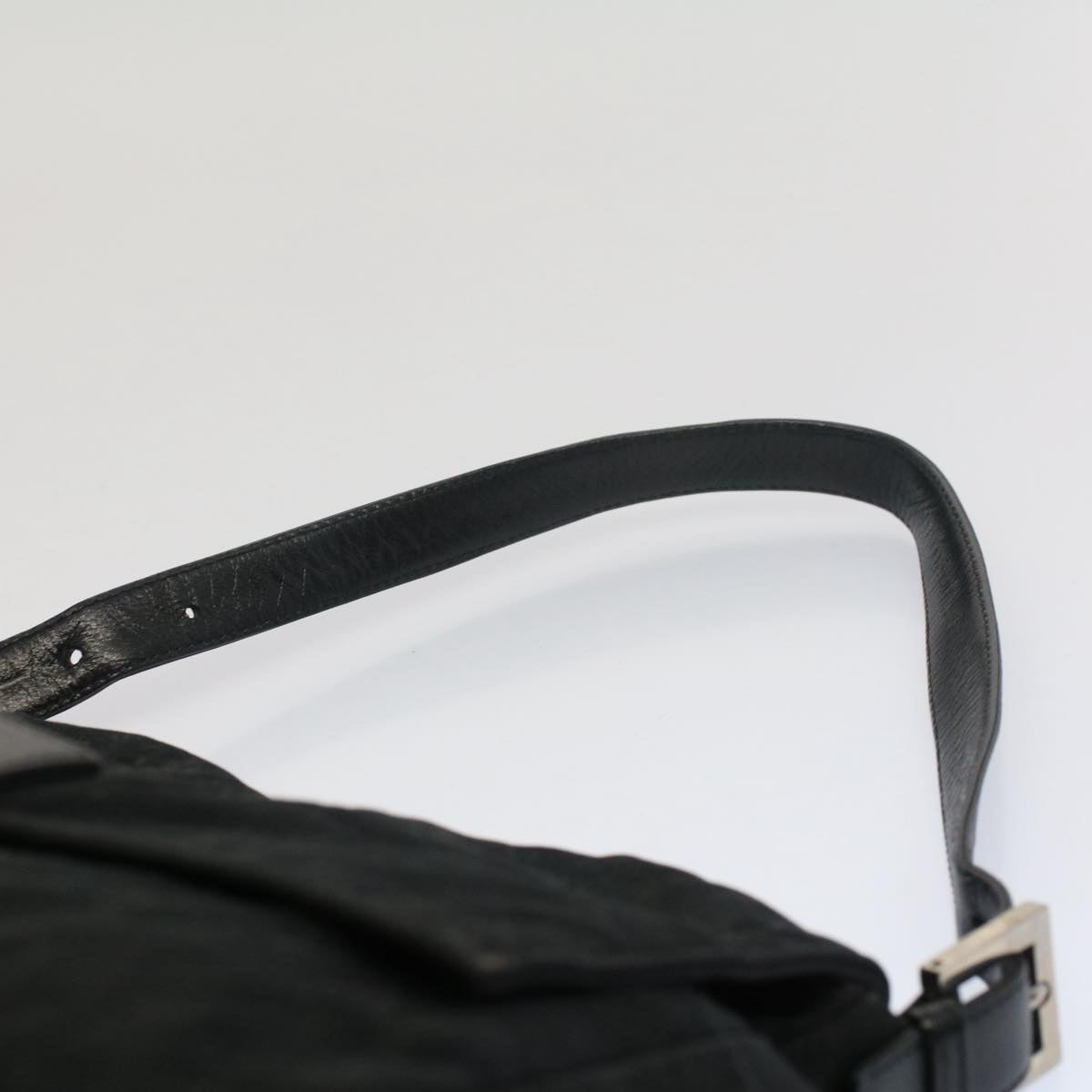 FENDI Mamma Baguette Shoulder Bag Nylon Black 2355 26325 009bs7910