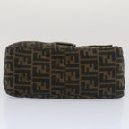 FENDI Zucca Canvas Mamma Baguette Shoulder Bag Black Brownbs7918