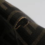 FENDI Zucca Canvas Mamma Baguette Shoulder Bag Black Brownbs7918