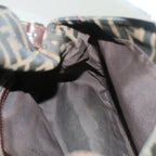 FENDI Zucca Canvas Mamma Baguette Shoulder Bag Black Brownbs7918