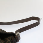 FENDI Zucca Canvas Mamma Baguette Shoulder Bag Black Brownbs7918