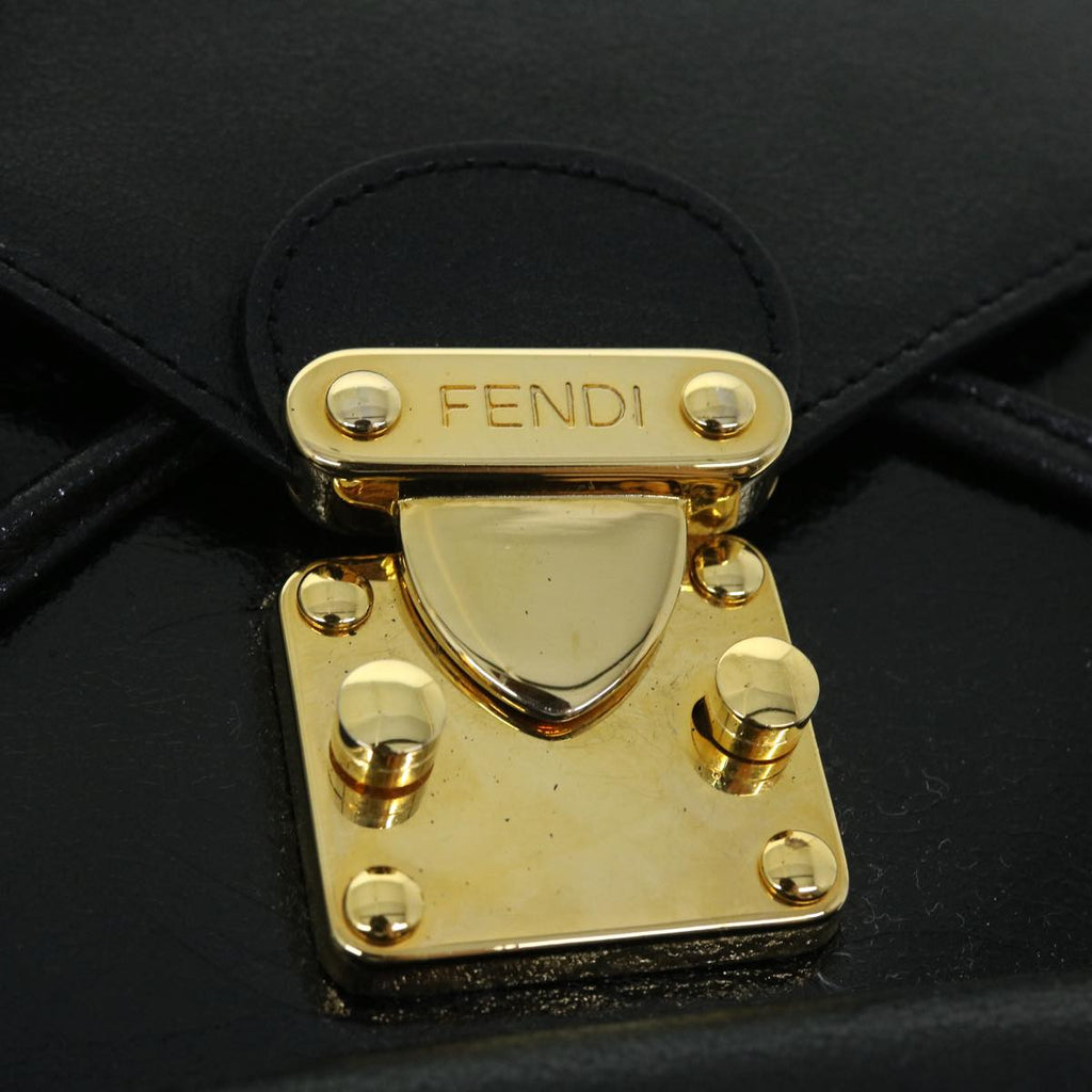FENDI Backpack Leather Blackbs7930