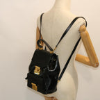 FENDI Backpack Leather Blackbs7930