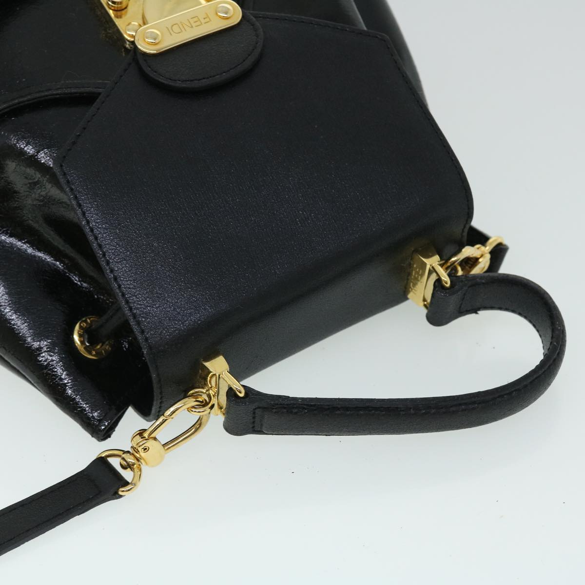 FENDI Backpack Leather Blackbs7930