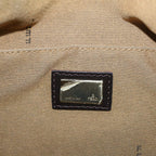FENDI Zucca Canvas Boston Bag Leather Black Brownbs7951