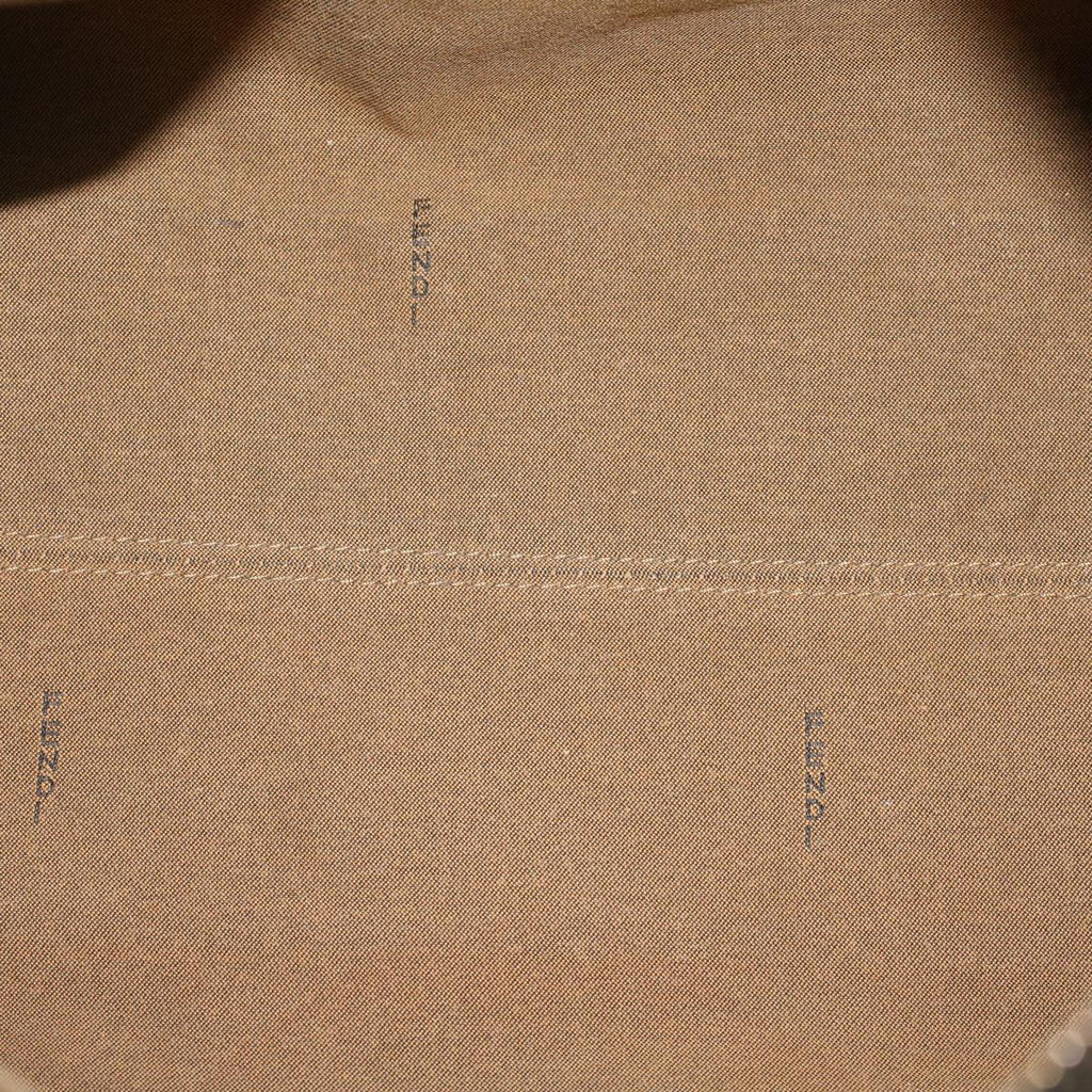 FENDI Zucca Canvas Boston Bag Leather Black Brownbs7951