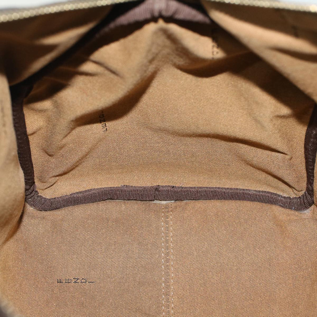 FENDI Zucca Canvas Boston Bag Leather Black Brownbs7951