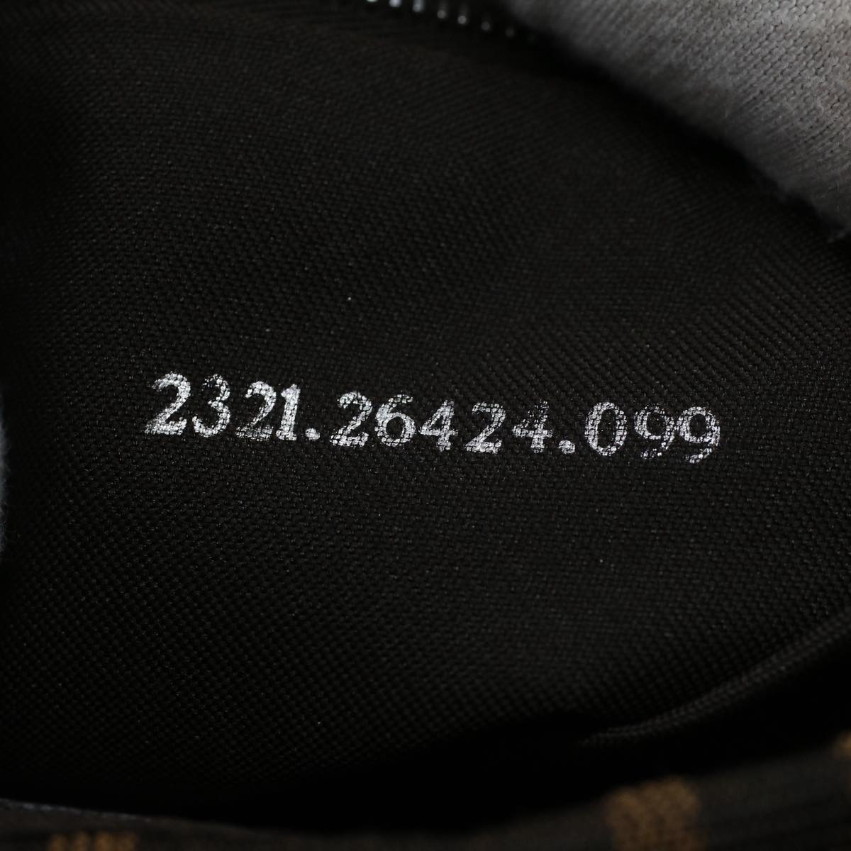 FENDI Zucca Canvas Mamma Baguette Shoulder Bag Black Brownbs7953