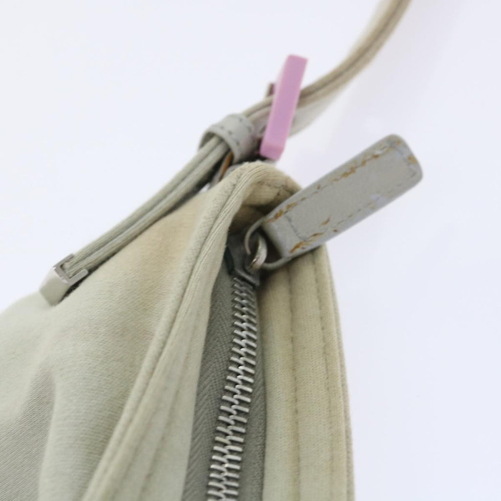 FENDI Mamma Baguette Shoulder Bag cotton Beige Pinkbs7965