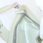 FENDI Mamma Baguette Shoulder Bag cotton Beige Pinkbs7965