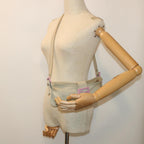 FENDI Mamma Baguette Shoulder Bag cotton Beige Pinkbs7965