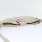 FENDI Mamma Baguette Shoulder Bag cotton Beige Pinkbs7965