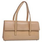 CELINE Shoulder Bag Leather Beige  7986