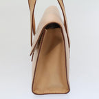 CELINE Shoulder Bag Leather Beige  7986
