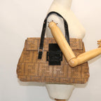 FENDI Mamma Baguette Shoulder Bag Canvas Brownbs8010