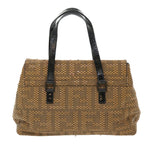 FENDI Mamma Baguette Shoulder Bag Canvas Brownbs8010