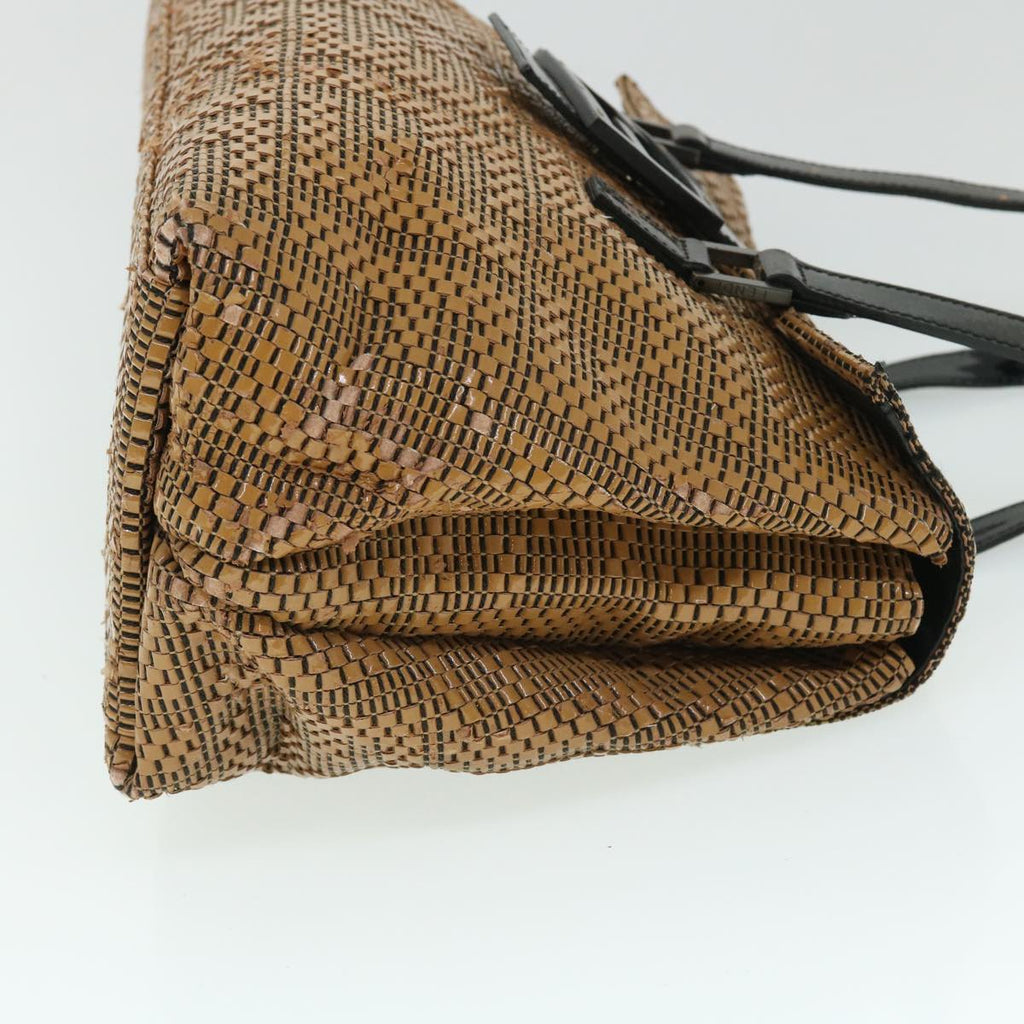 FENDI Mamma Baguette Shoulder Bag Canvas Brownbs8010