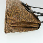 FENDI Mamma Baguette Shoulder Bag Canvas Brownbs8010