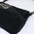 FENDI Mamma Baguette Shoulder Bag Nylon Leather Blackbs8028