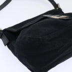 FENDI Mamma Baguette Shoulder Bag Nylon Leather Blackbs8028