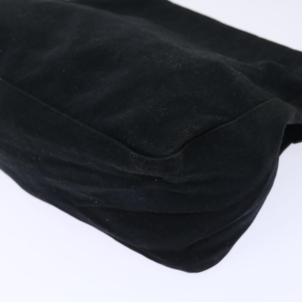 FENDI Mamma Baguette Shoulder Bag Nylon Leather Blackbs8028