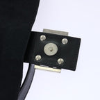 FENDI Mamma Baguette Shoulder Bag Nylon Leather Blackbs8028