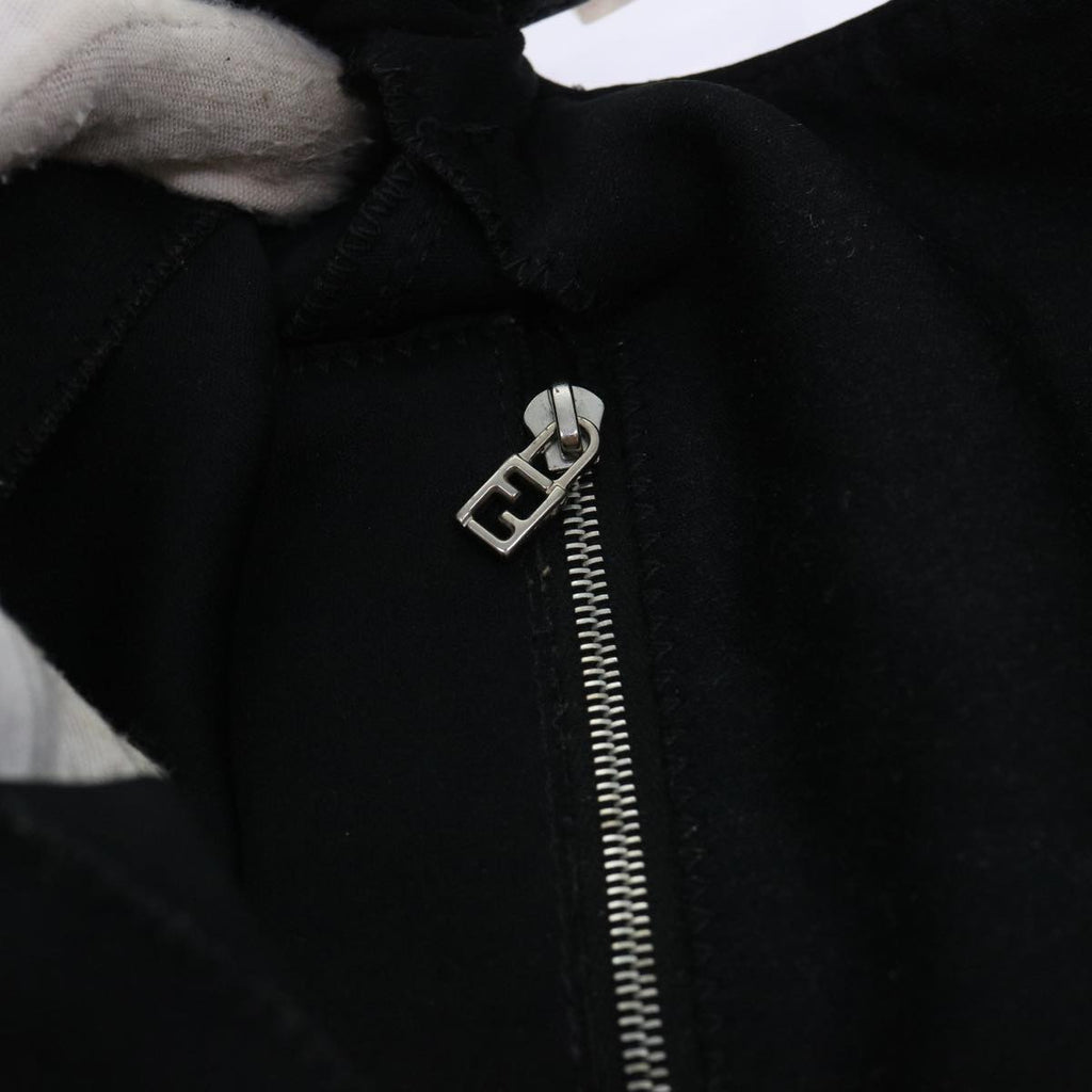 FENDI Mamma Baguette Shoulder Bag Nylon Leather Blackbs8028