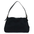 FENDI Mamma Baguette Shoulder Bag Nylon Leather Blackbs8028
