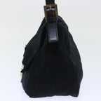 FENDI Mamma Baguette Shoulder Bag Nylon Leather Blackbs8028