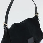 FENDI Mamma Baguette Shoulder Bag Nylon Leather Blackbs8028
