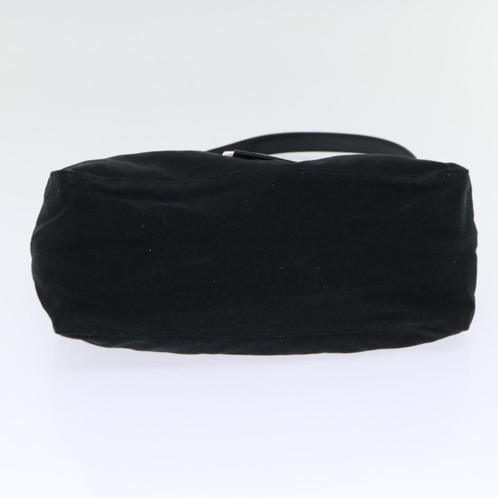 FENDI Mamma Baguette Shoulder Bag Nylon Leather Blackbs8028