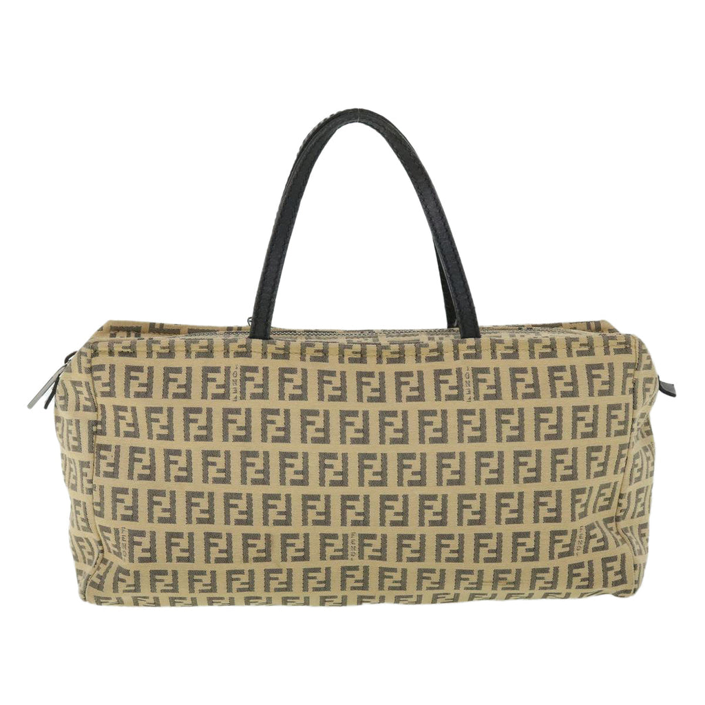FENDI Zucchino Canvas Hand Bag Beigebs8088