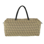 FENDI Zucchino Canvas Hand Bag Beigebs8088