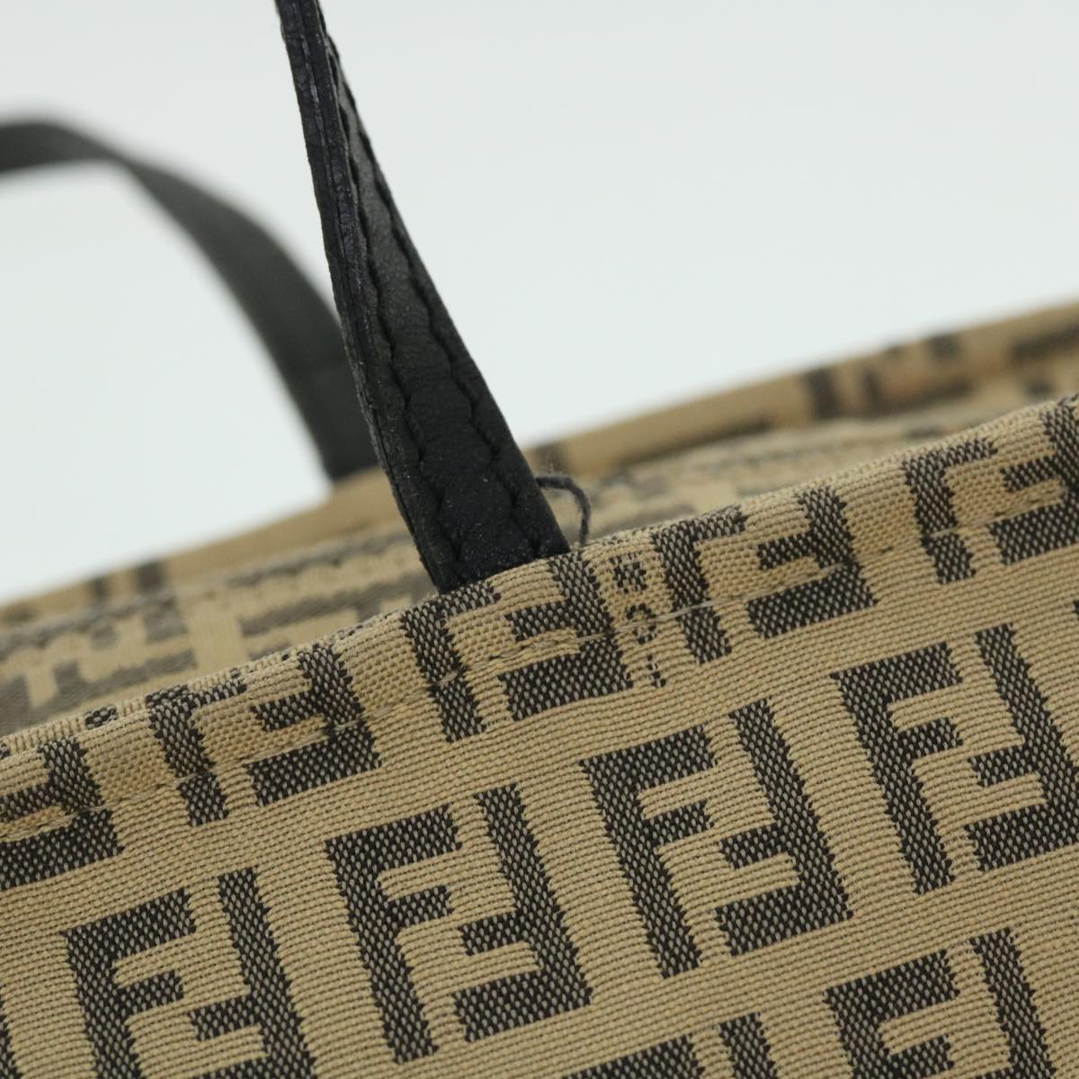 FENDI Zucchino Canvas Hand Bag Beigebs8088