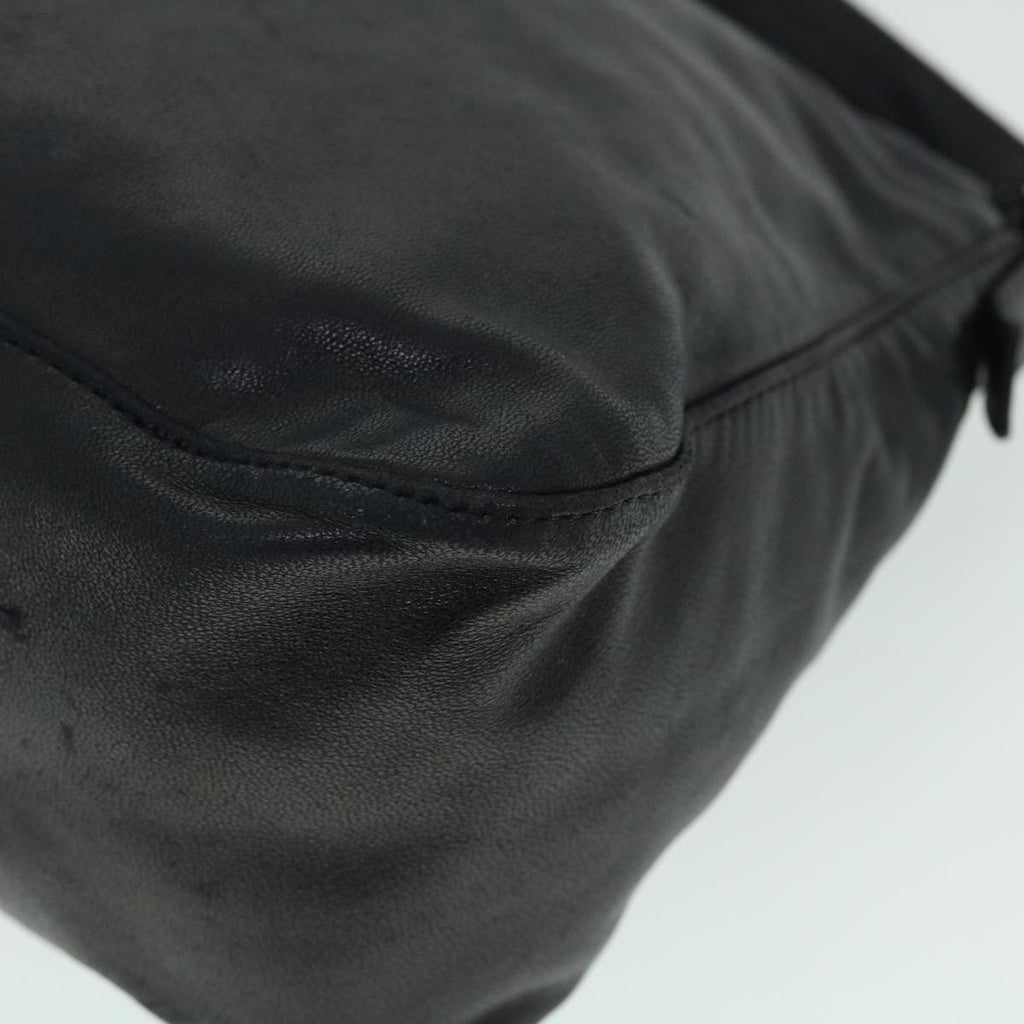 FENDI Mamma Baguette Shoulder Bag Leather Blackbs8192