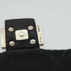 FENDI Mamma Baguette Shoulder Bag Leather Blackbs8192