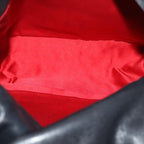 FENDI Mamma Baguette Shoulder Bag Leather Blackbs8192